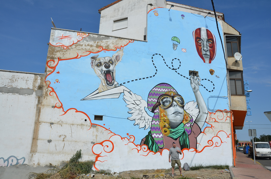 Mural Aerorap 2014 en La Bañeza.